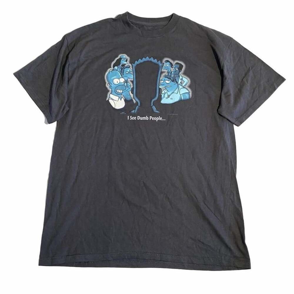 The Simpsons I See Dumb People Graphic T-Shirt XL Black